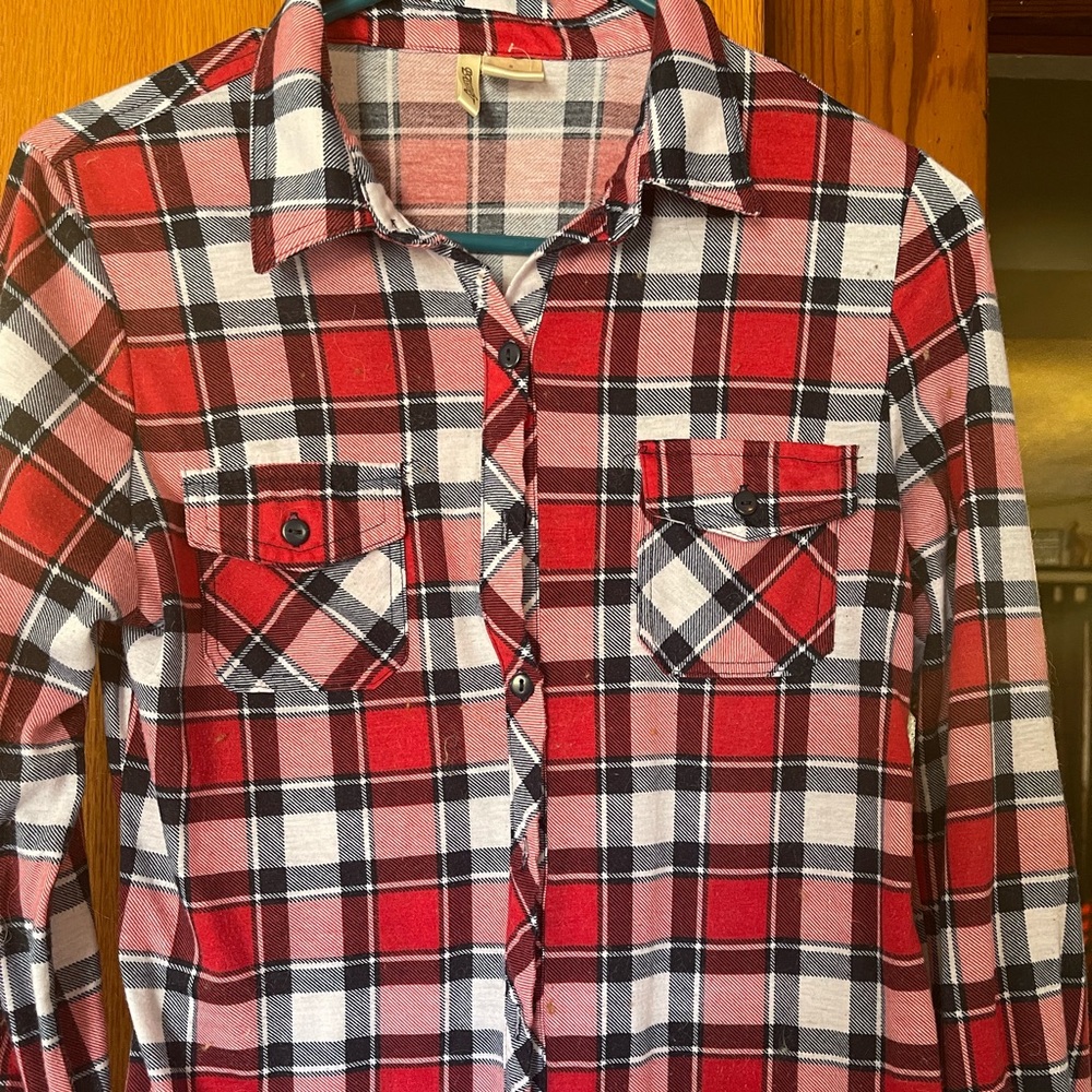 Passport plaid button down shirt